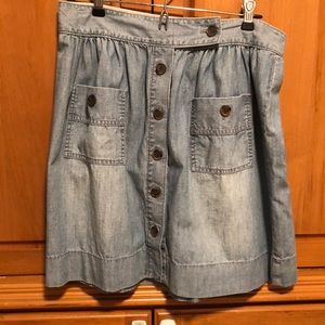 J.Crew Chambray denim skirt
